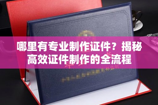 沙洋哪里有专业制作证件？揭秘高效证件制作的全流程